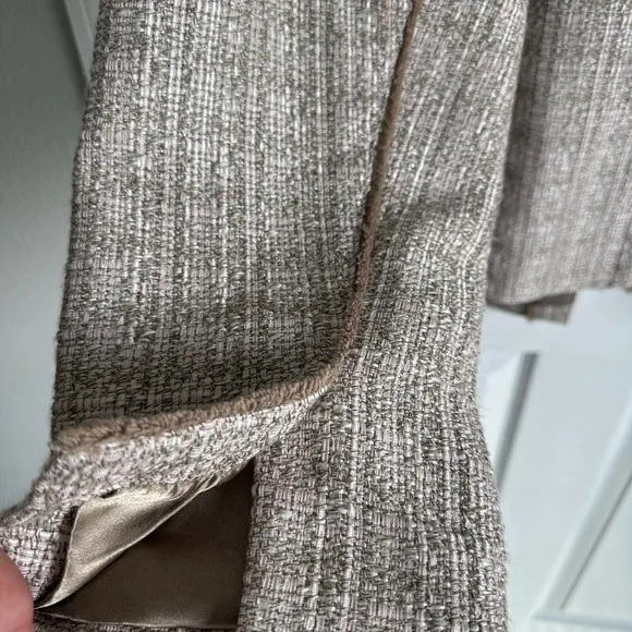 NWT CHICO'S TRAVEL COLLECTION WOVEN OPEN FRONT JACKET/BLAZER &quot;DAPHNE&quot; SIZE 3