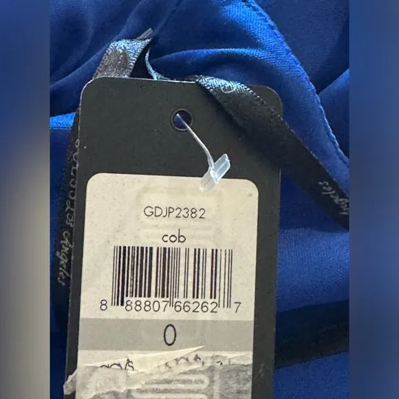 NWT guess size 0  Royal Blue Mesh V Sleeveless Short Fit N Flare Dress