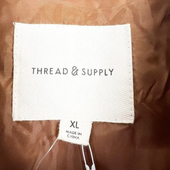 NWT Thread &amp; Supply Polar Fleece Shacket. Toasted Coconut. Size XL