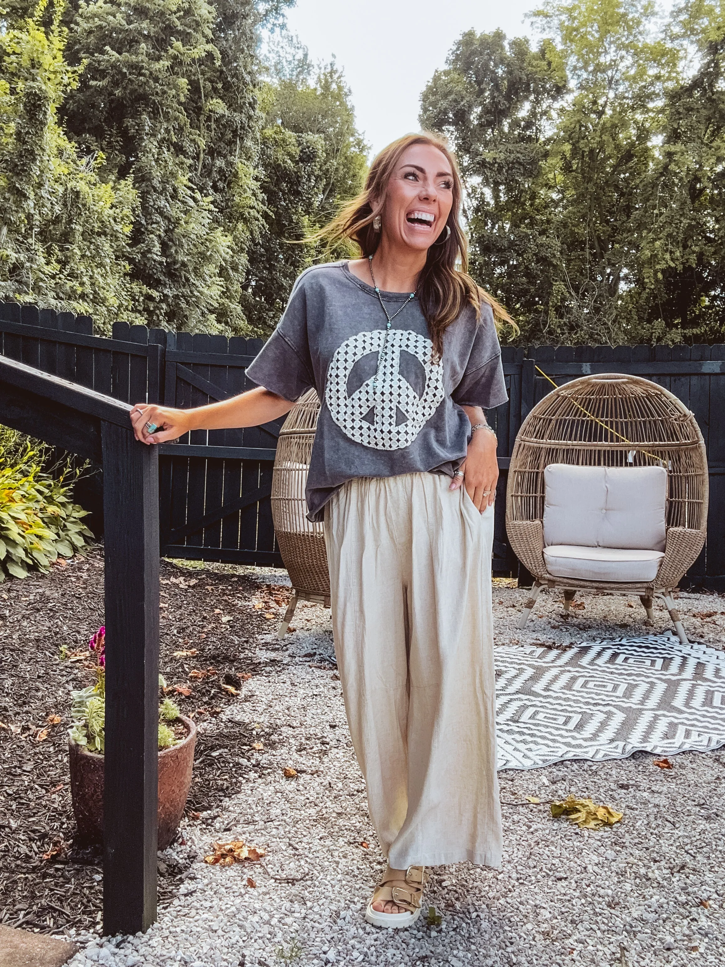 Oatmeal Mineral Wash Linen Pant