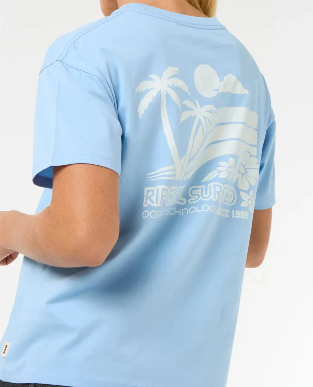 Ocean Tech Relaxed Tee - Mid Blue