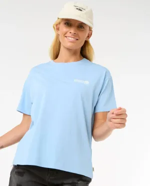 Ocean Tech Relaxed Tee - Mid Blue