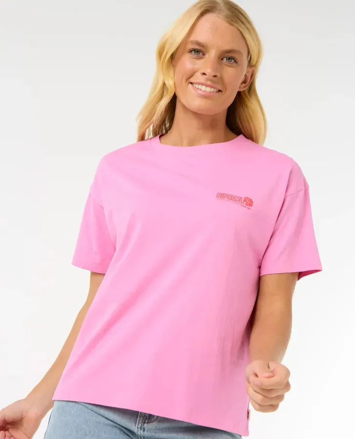 Ocean Tech Relaxed Tee - Pink