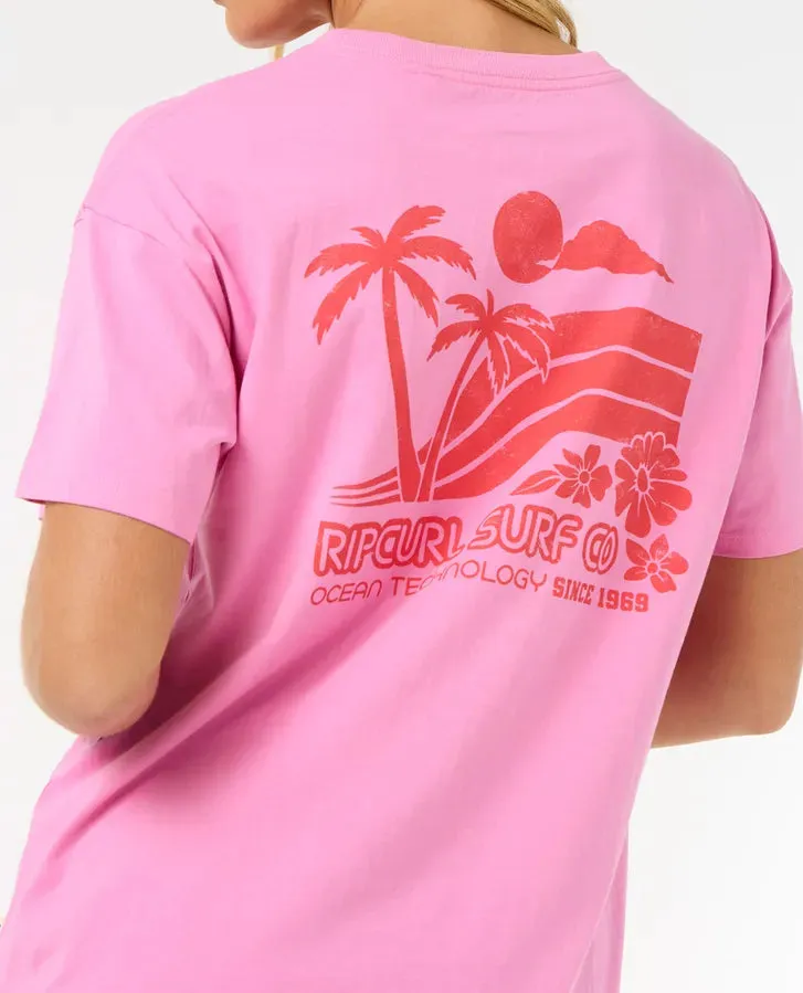 Ocean Tech Relaxed Tee - Pink