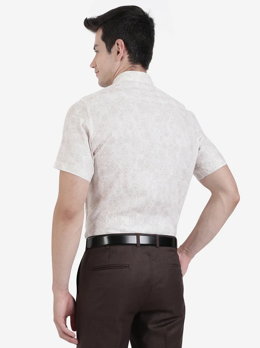 Off-White Printed Slim Fit Party Wear Shirt | JB Studio