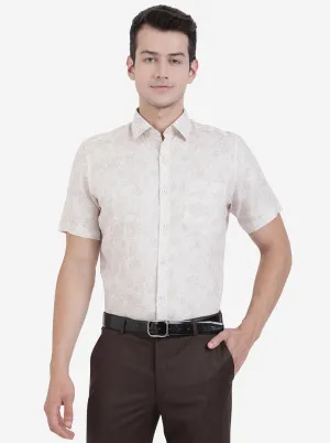 Off-White Printed Slim Fit Party Wear Shirt | JB Studio
