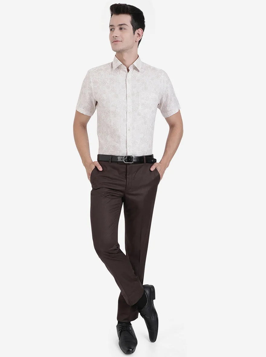 Off-White Printed Slim Fit Party Wear Shirt | JB Studio