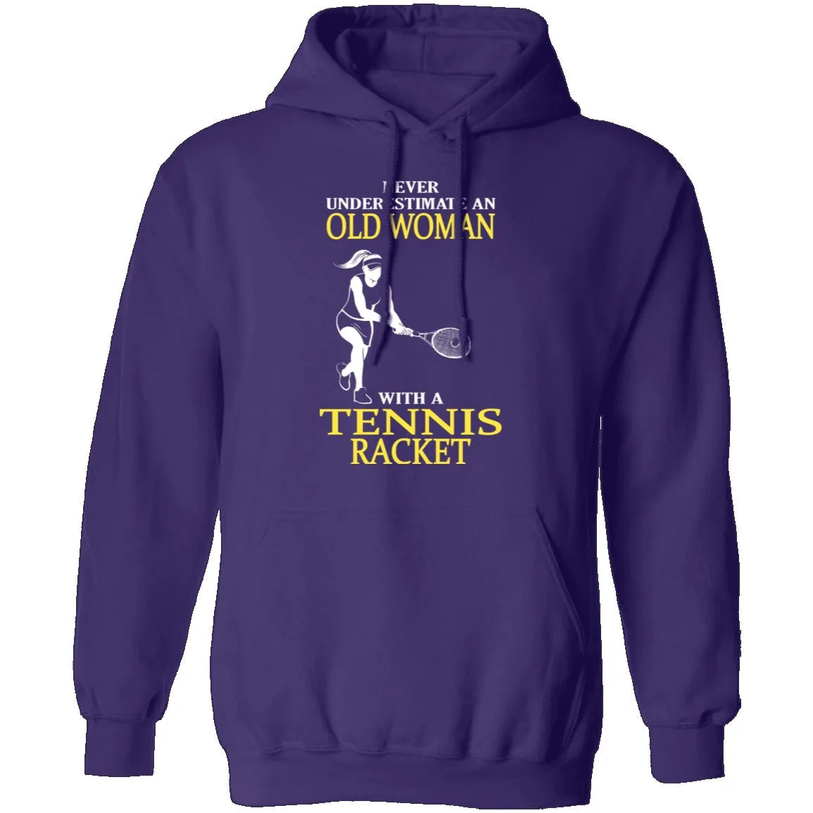 Old Woman With A Tennis Racket T-Shirt