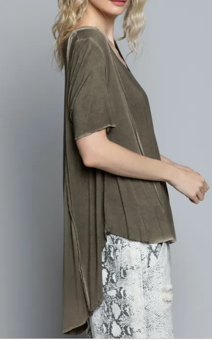 Olive Jo High-Low Soft Tee