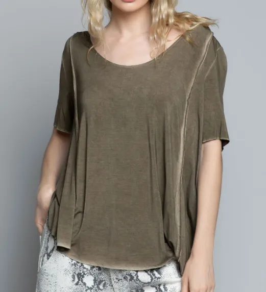 Olive Jo High-Low Soft Tee