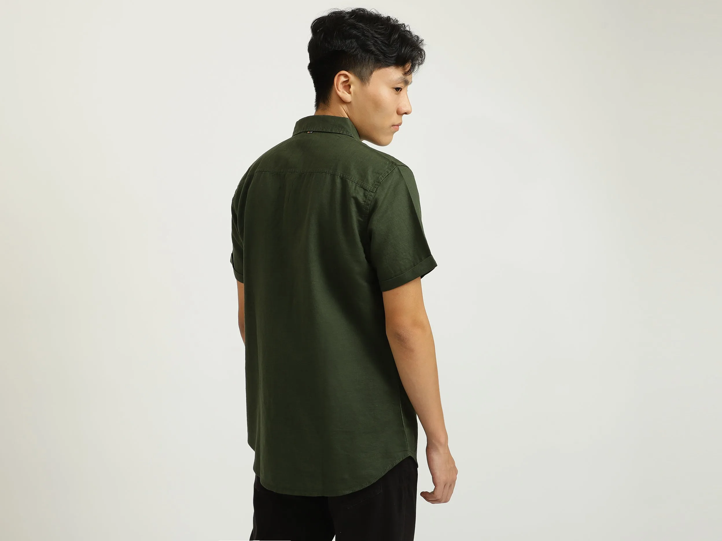 Olive Linen Shirt