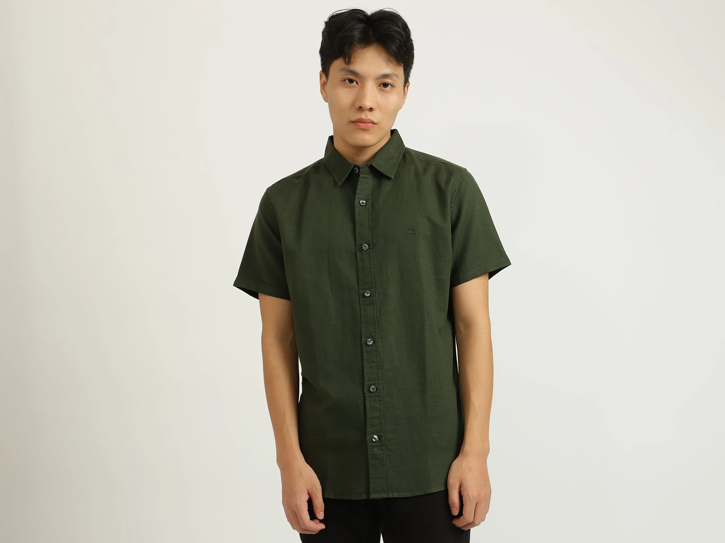 Olive Linen Shirt