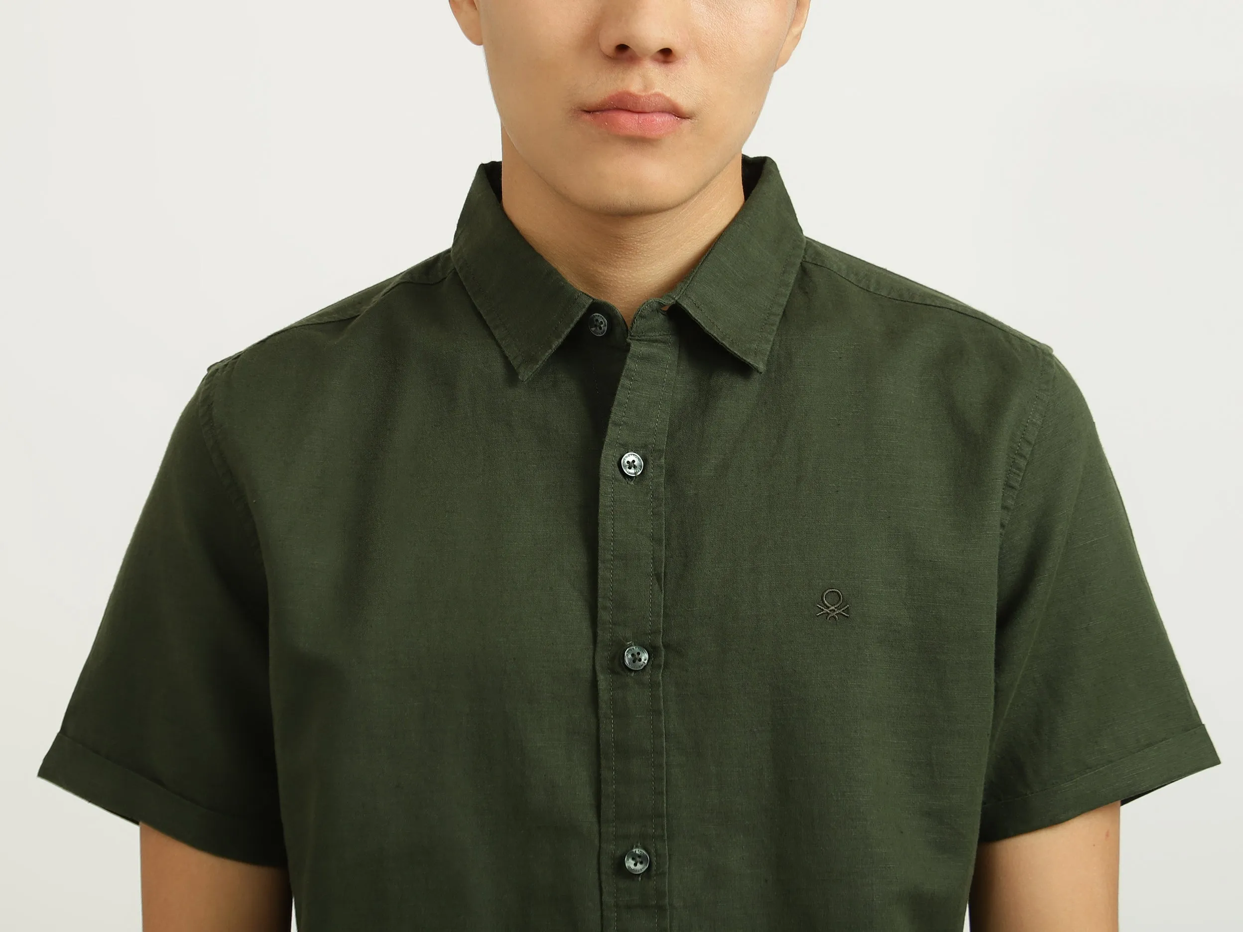 Olive Linen Shirt