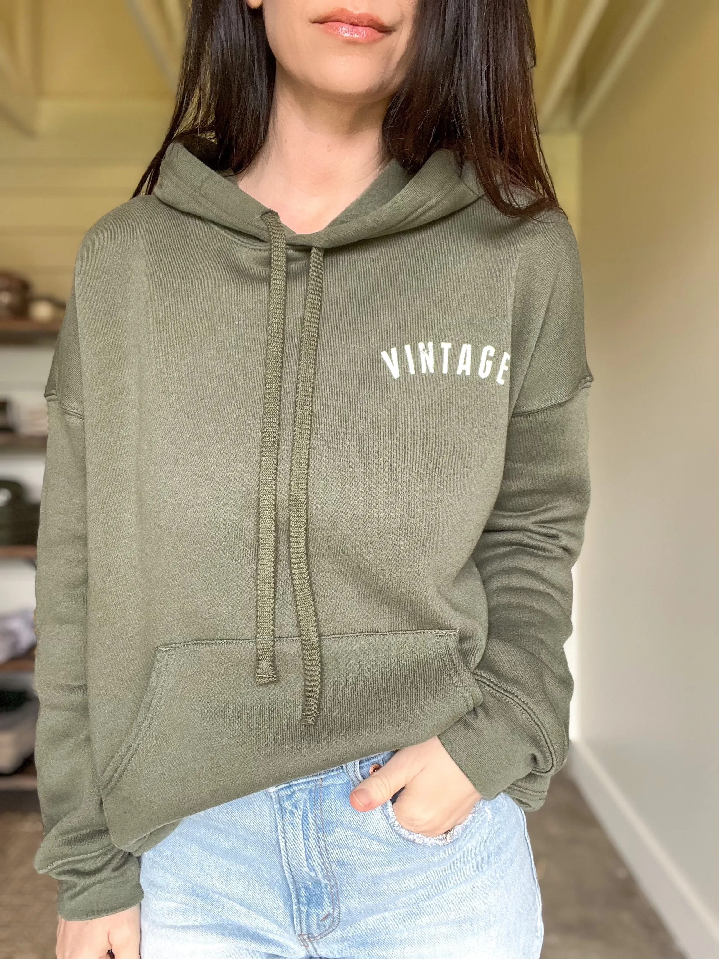 Olive Vintage Hoodie