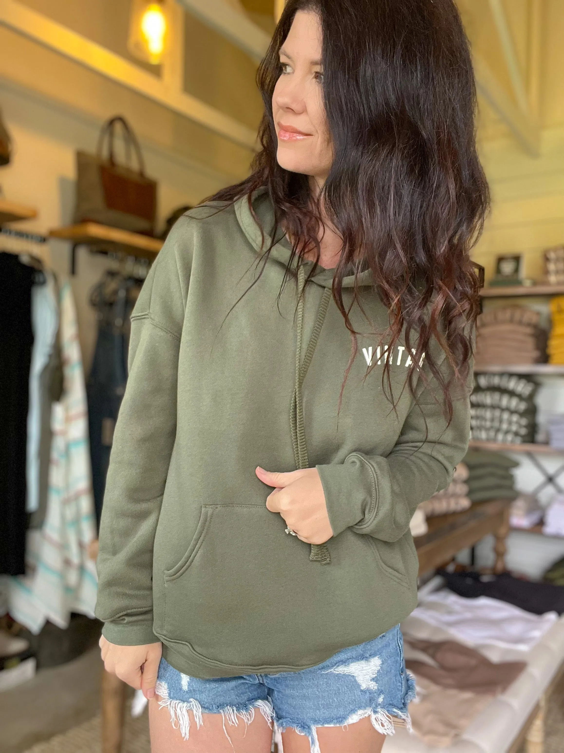 Olive Vintage Hoodie
