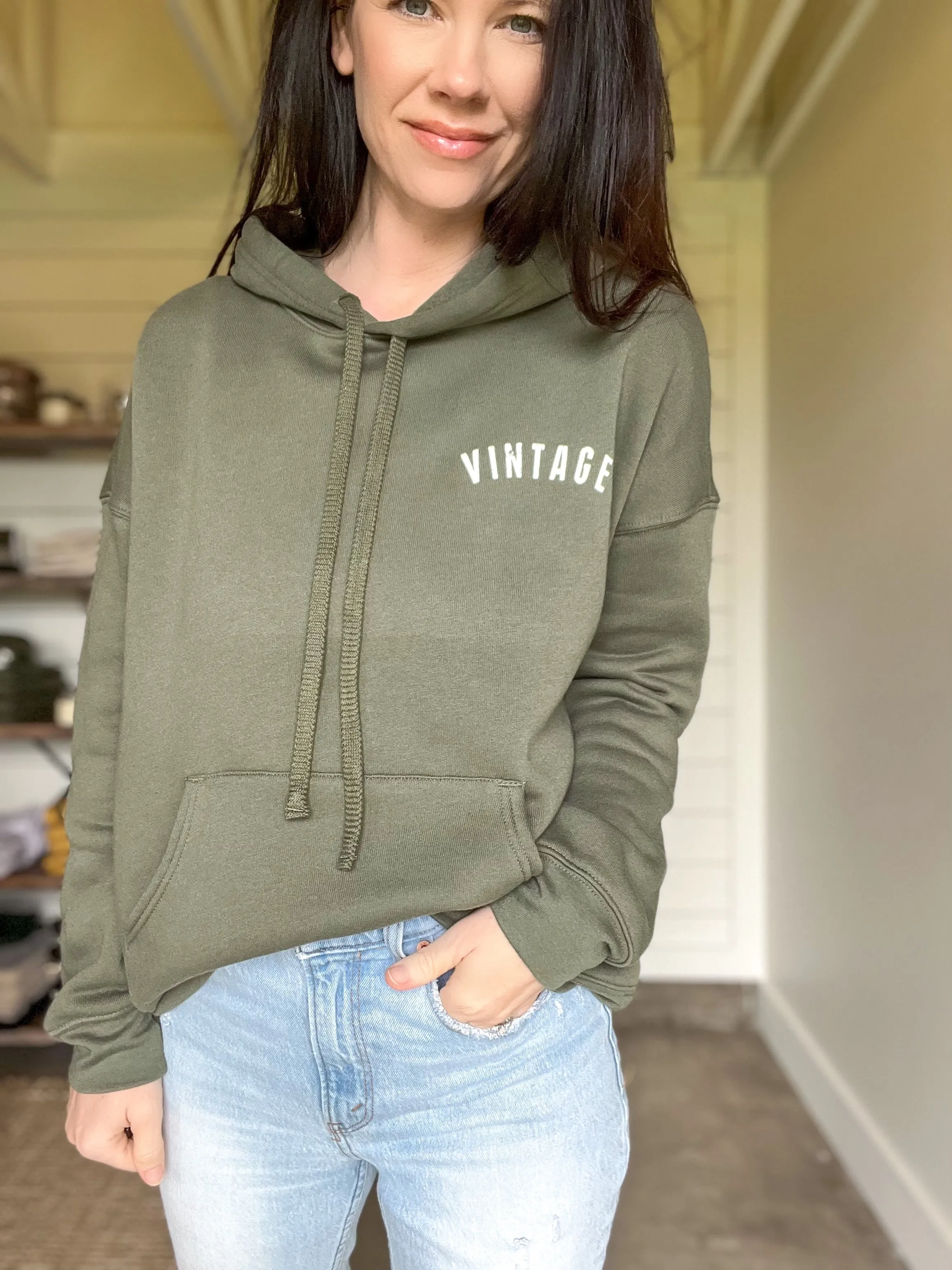 Olive Vintage Hoodie