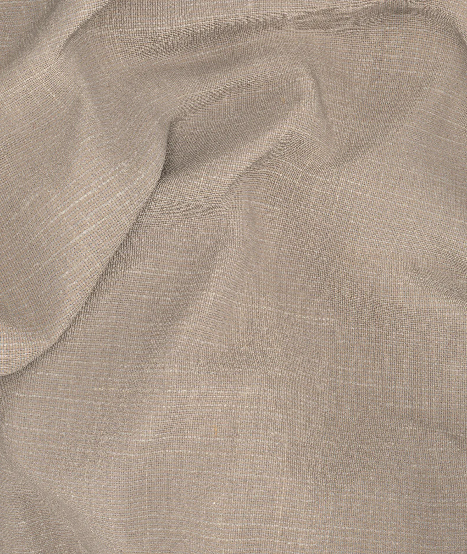 Overshirt in beige wool-silk-linen blend with slub effect