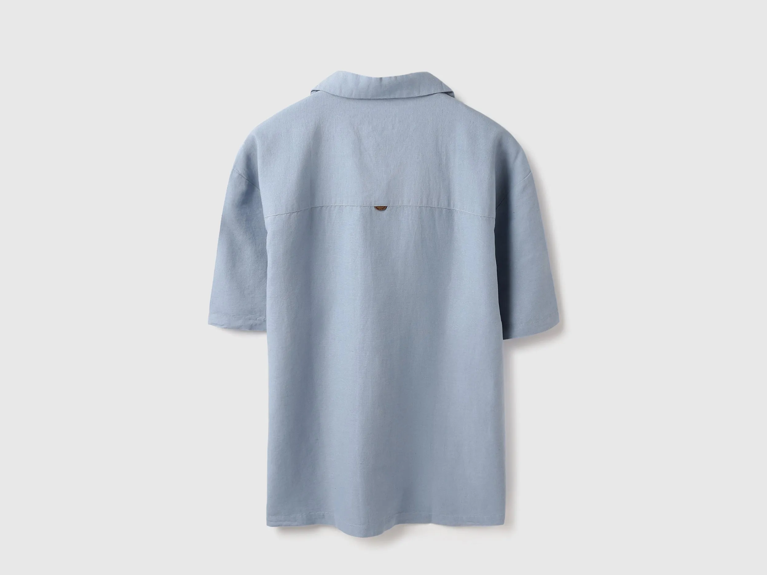Oversized Fit Resort Collar Solid Shirt
