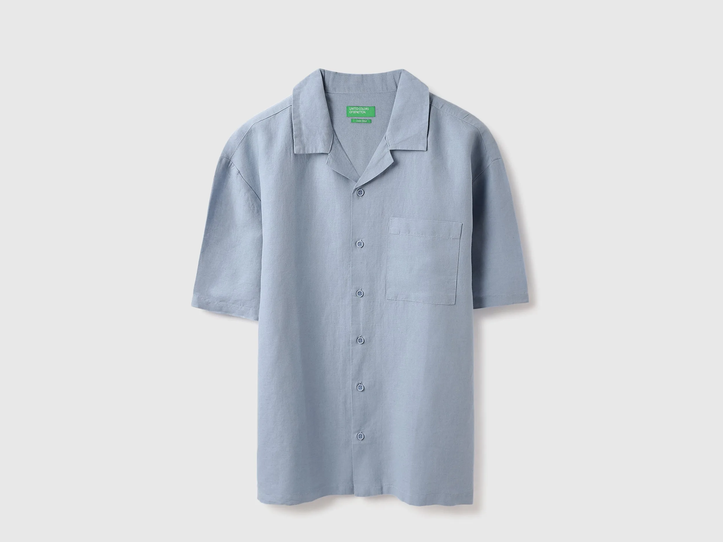 Oversized Fit Resort Collar Solid Shirt