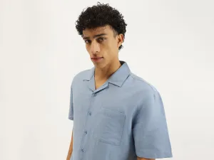 Oversized Fit Resort Collar Solid Shirt