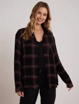 Oversized Shirt with Pocket - Autumn Sunset Plaid