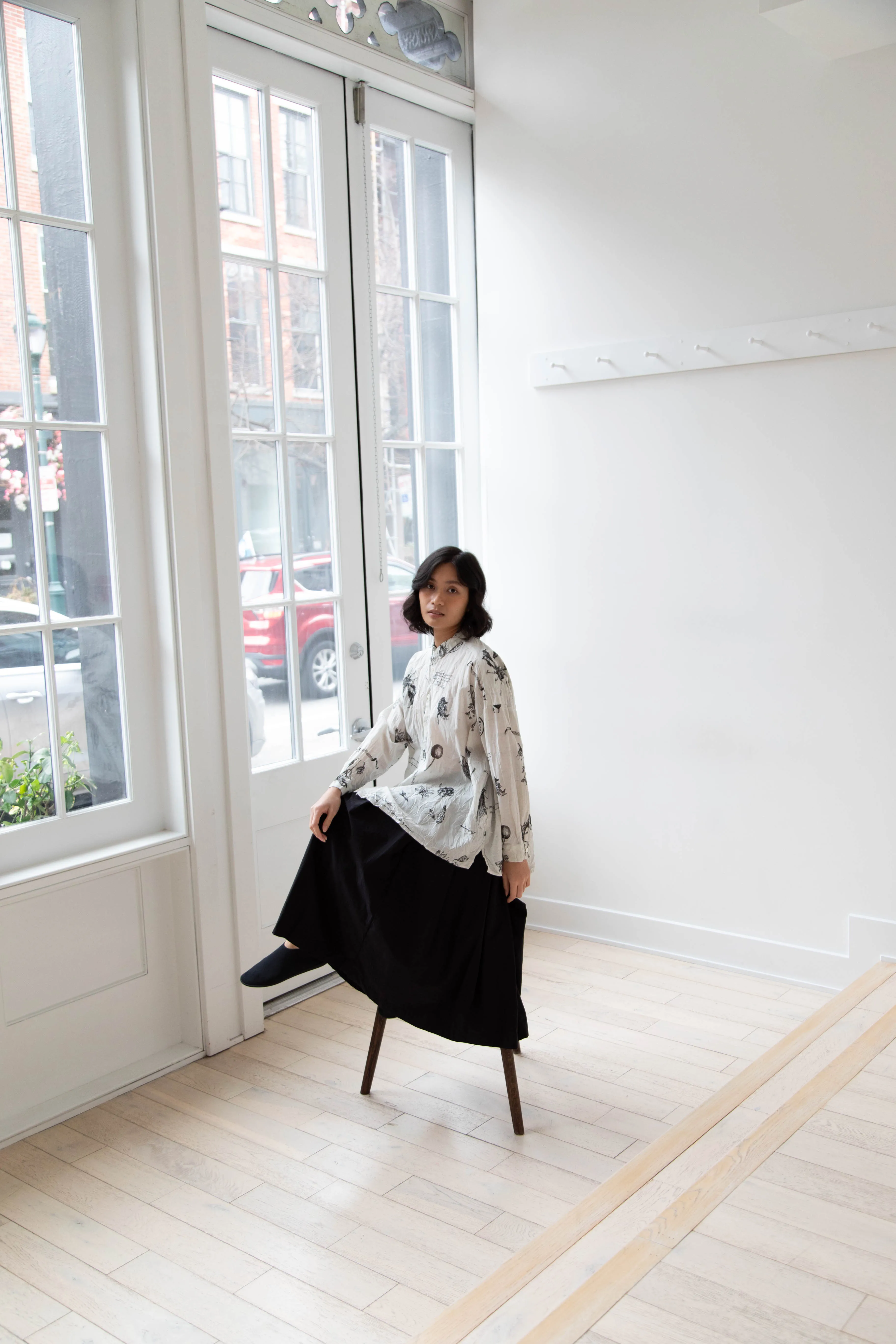 Pas de Calais | Plant Growth Print Blouse Ivory