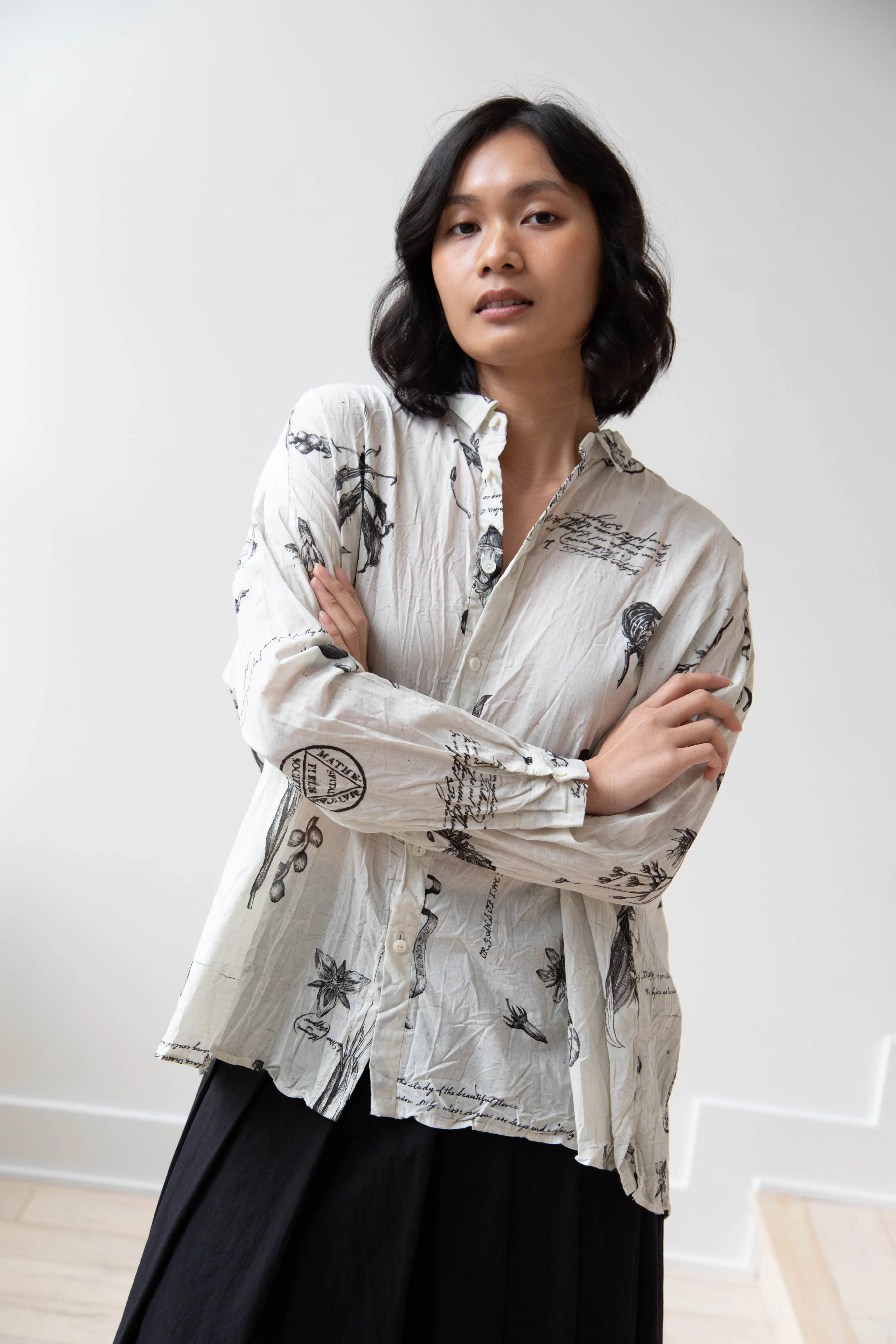 Pas de Calais | Plant Growth Print Blouse Ivory