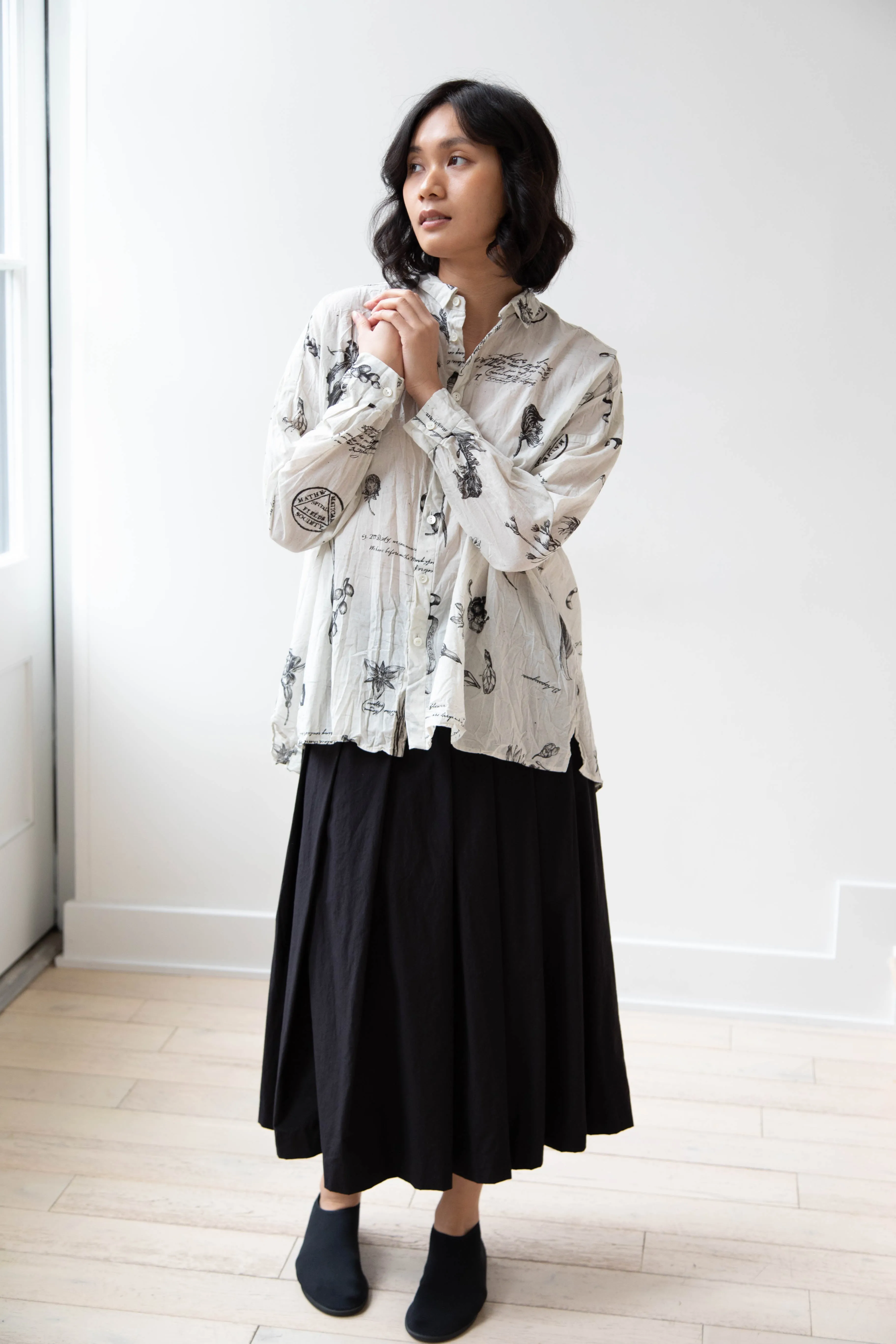 Pas de Calais | Plant Growth Print Blouse Ivory