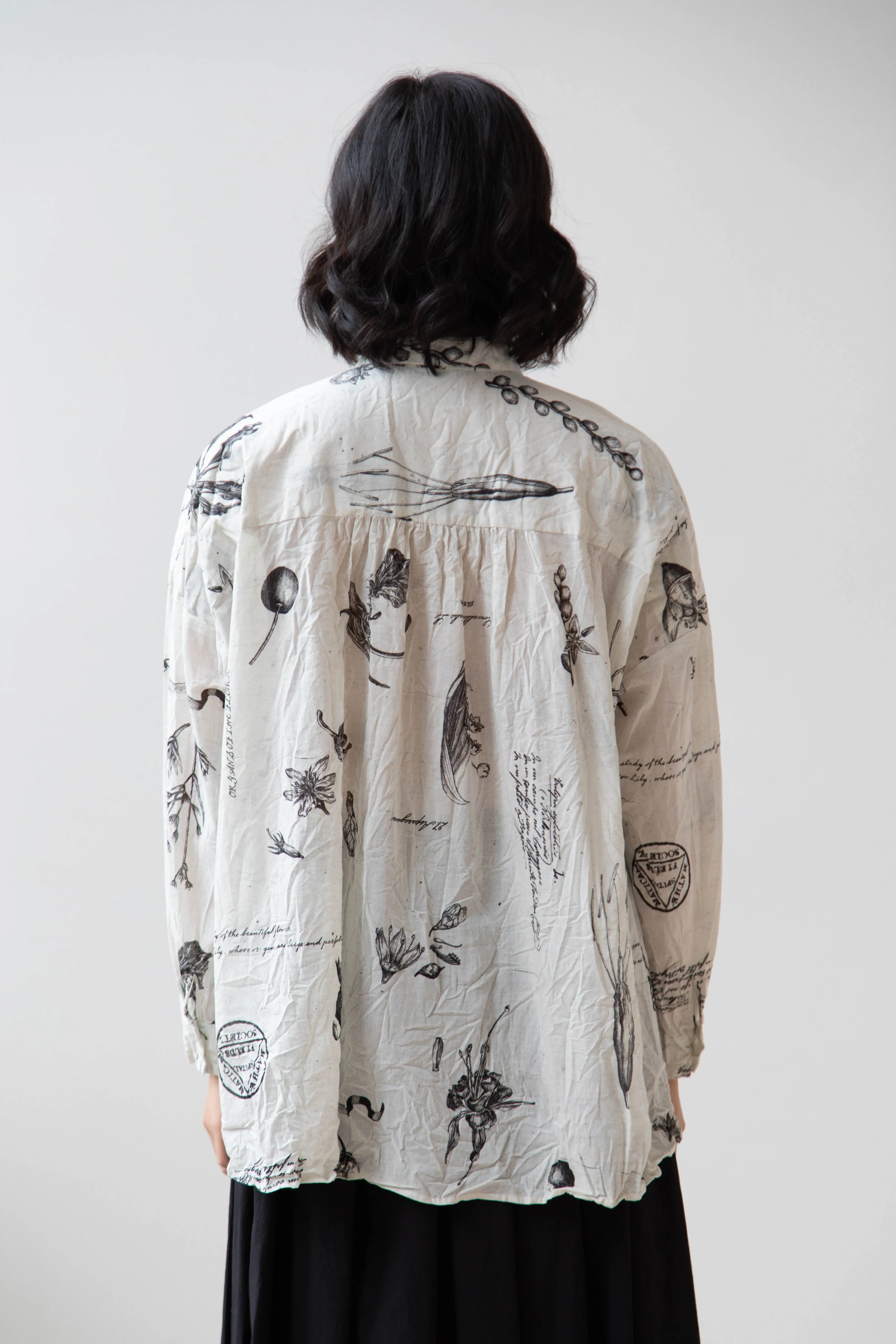 Pas de Calais | Plant Growth Print Blouse Ivory