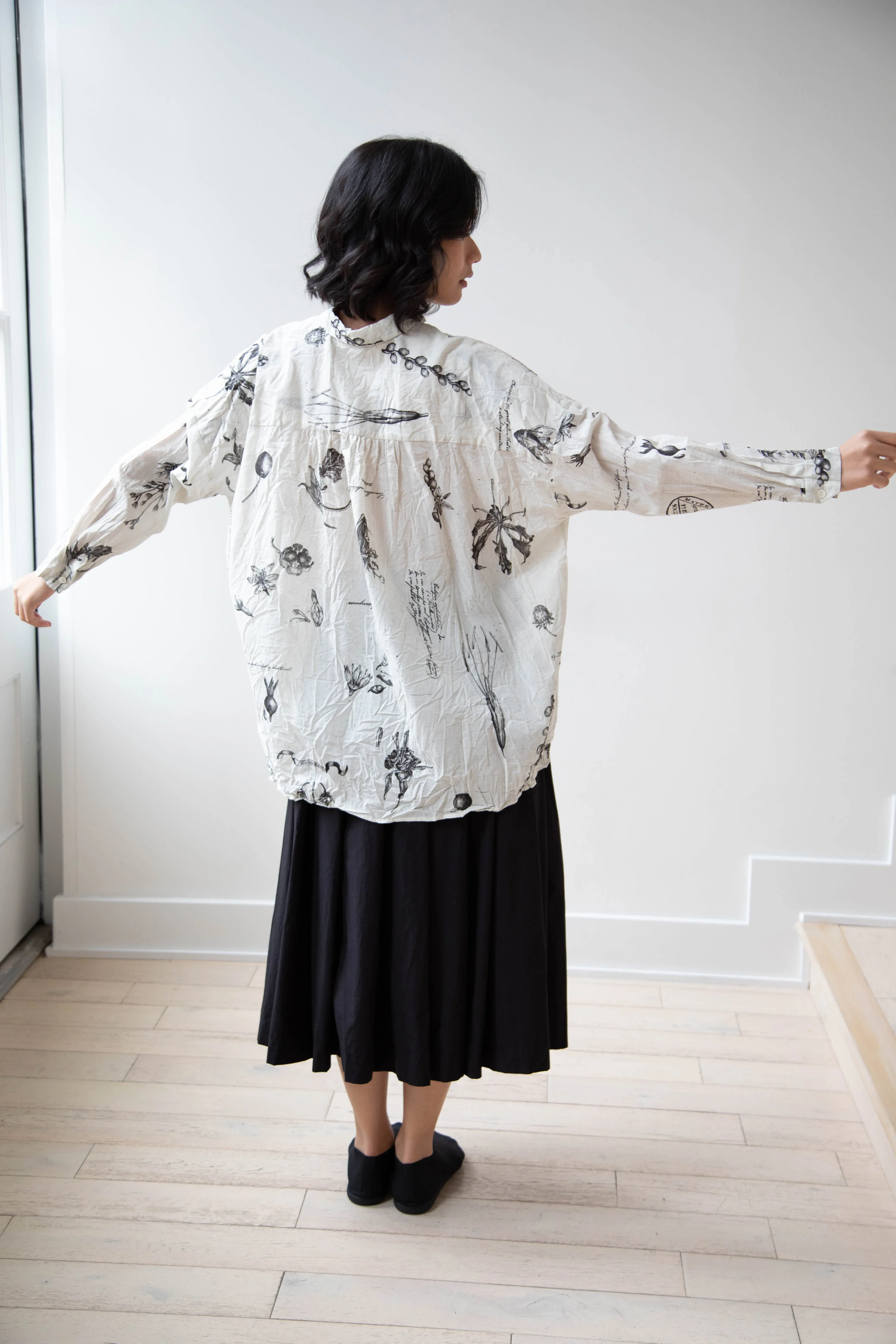 Pas de Calais | Plant Growth Print Blouse Ivory