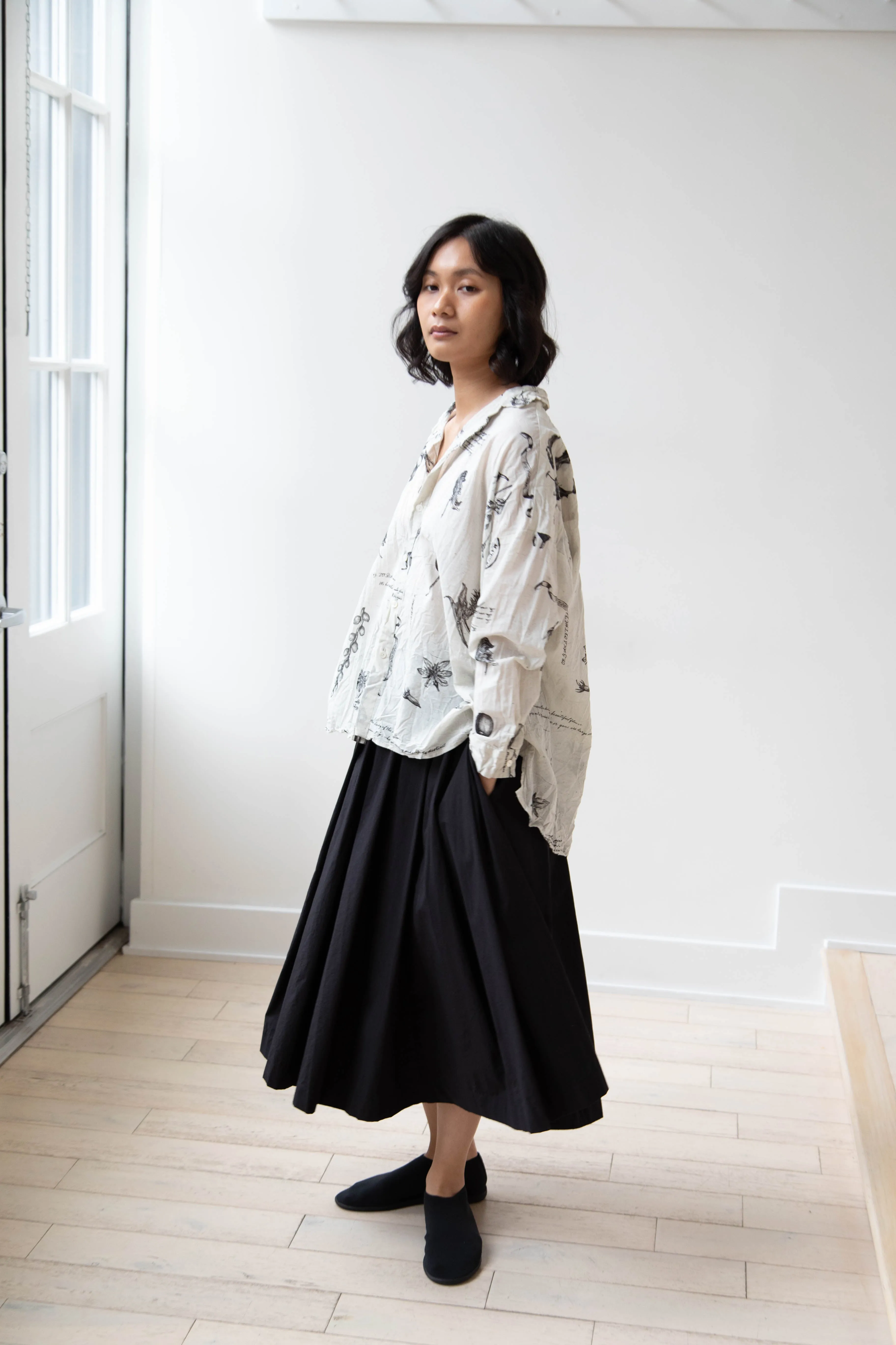 Pas de Calais | Plant Growth Print Blouse Ivory