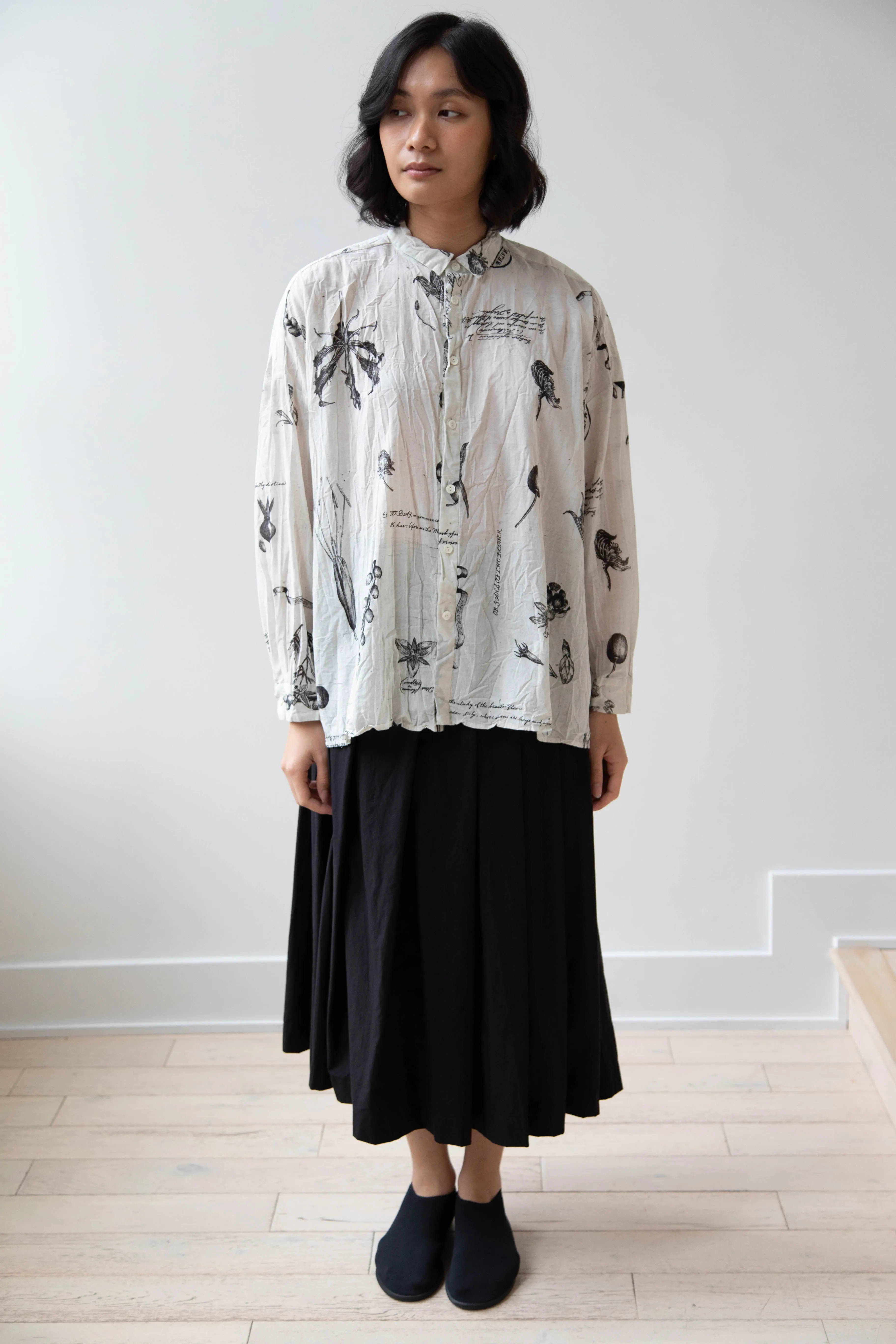 Pas de Calais | Plant Growth Print Blouse Ivory