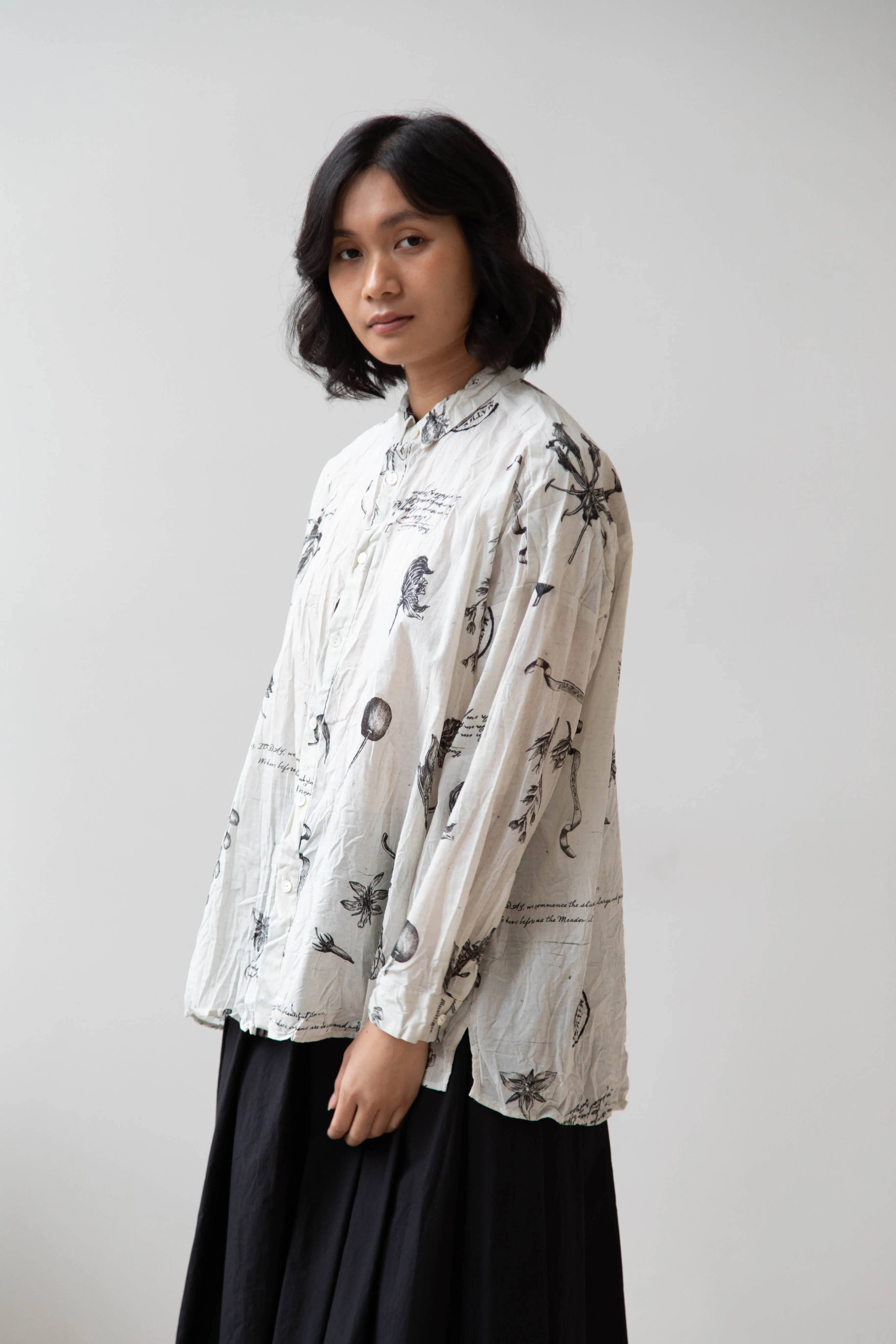 Pas de Calais | Plant Growth Print Blouse Ivory