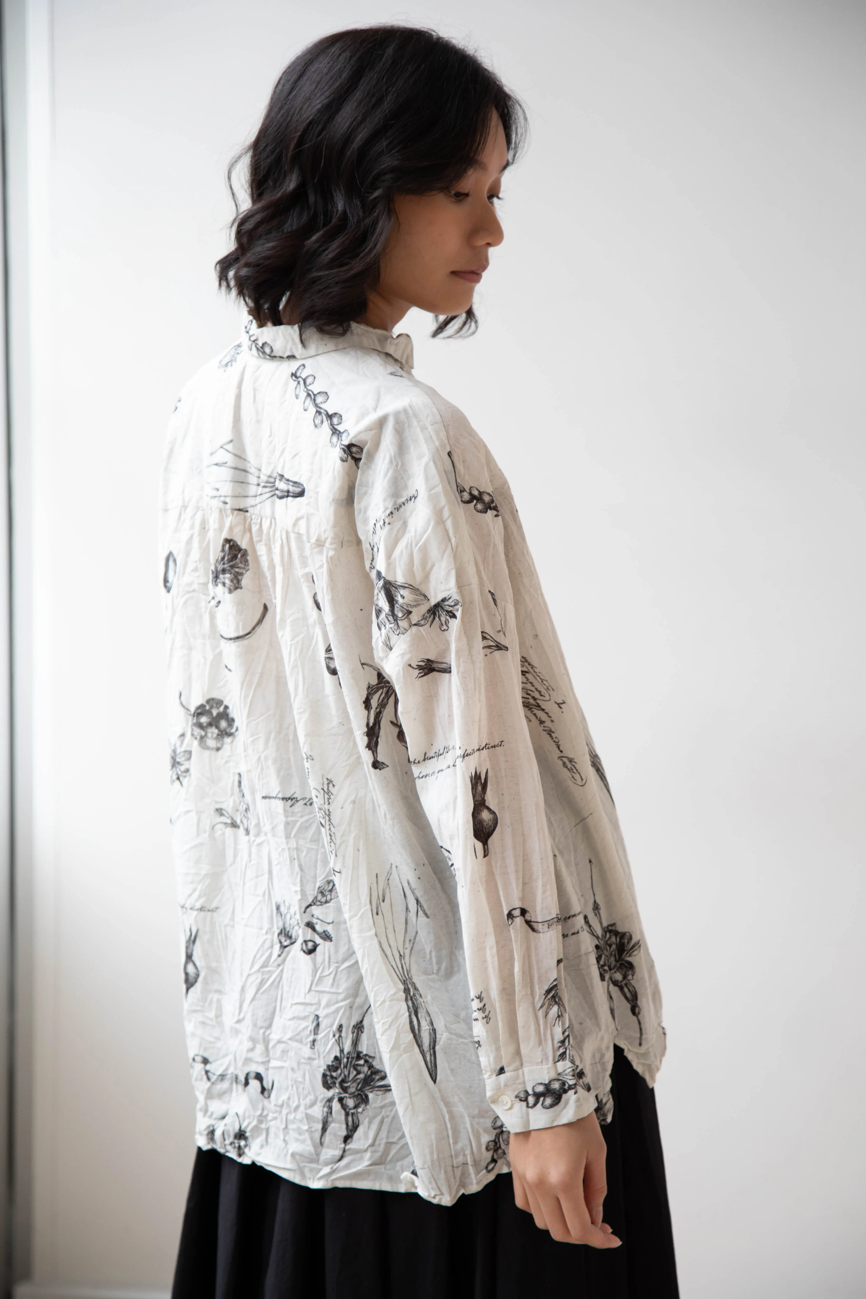 Pas de Calais | Plant Growth Print Blouse Ivory