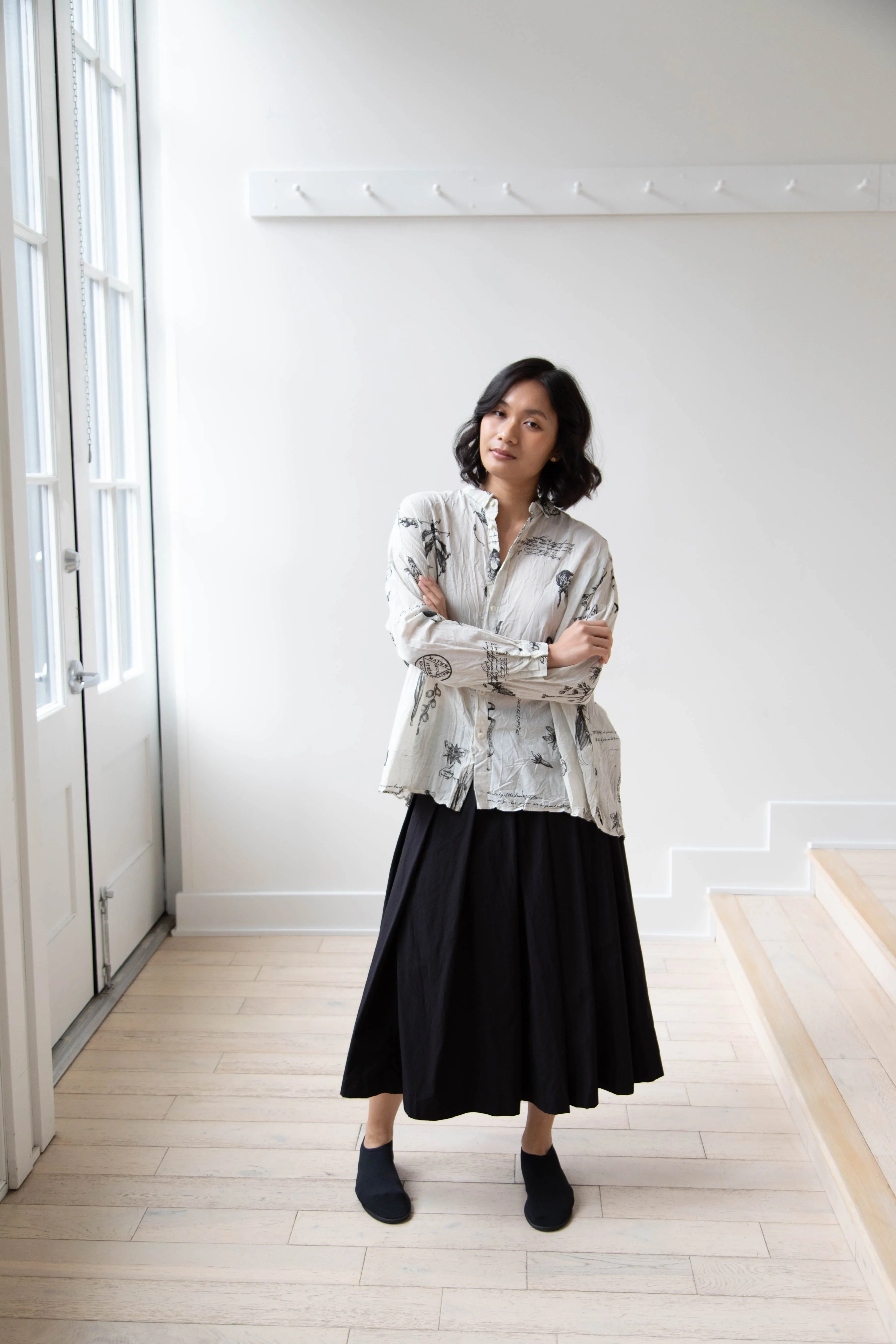 Pas de Calais | Plant Growth Print Blouse Ivory