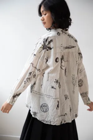 Pas de Calais | Plant Growth Print Blouse Ivory