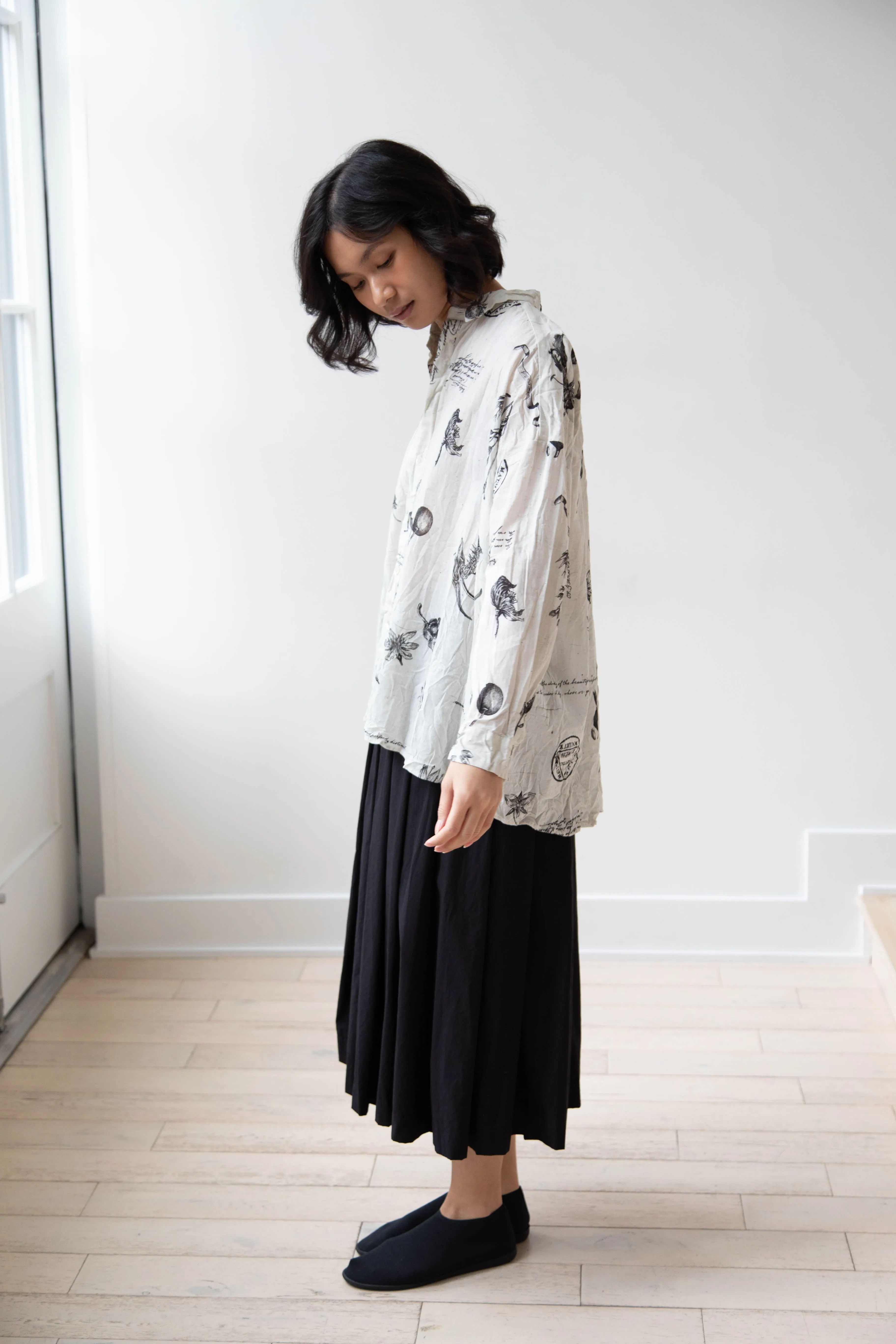 Pas de Calais | Plant Growth Print Blouse Ivory