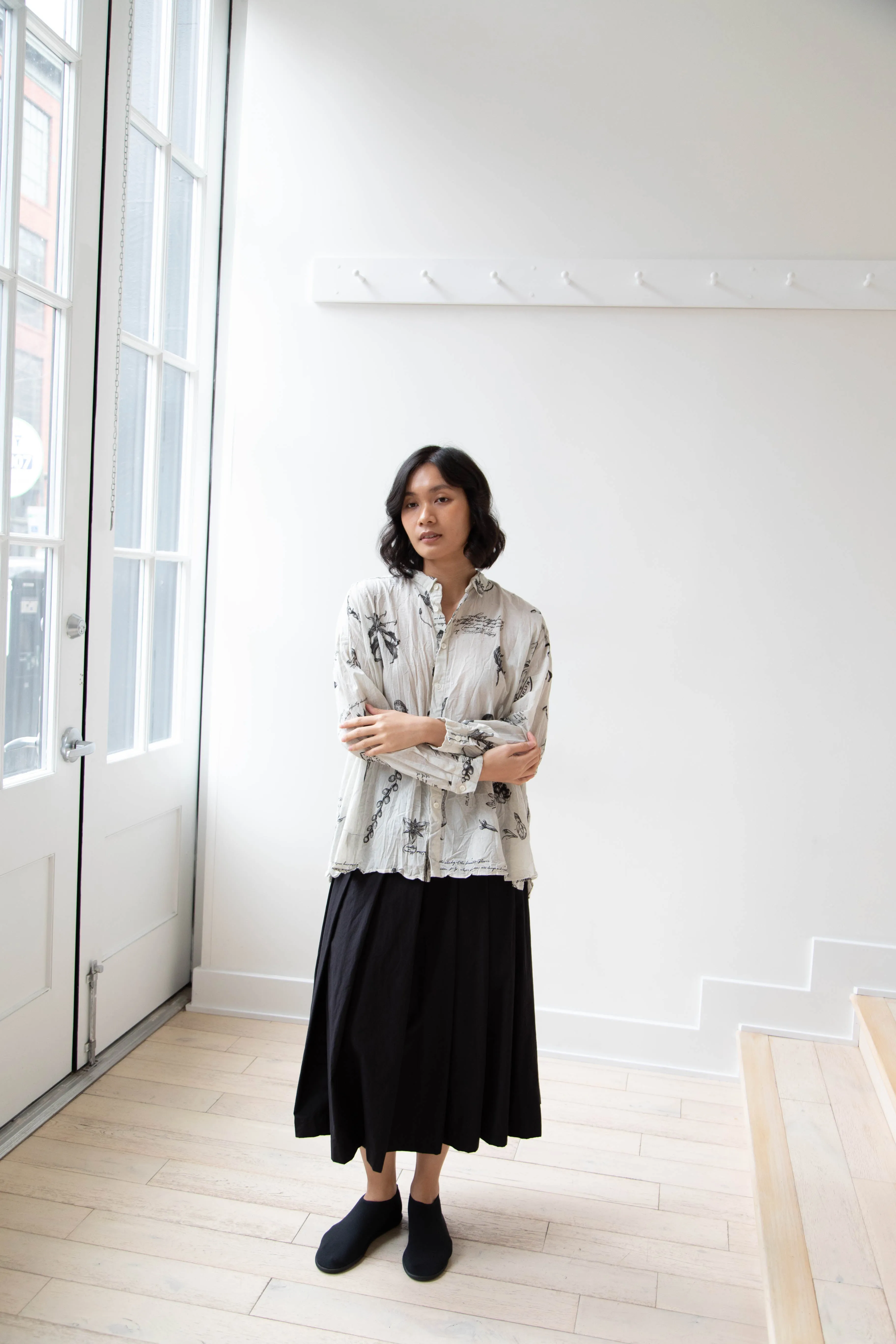 Pas de Calais | Plant Growth Print Blouse Ivory