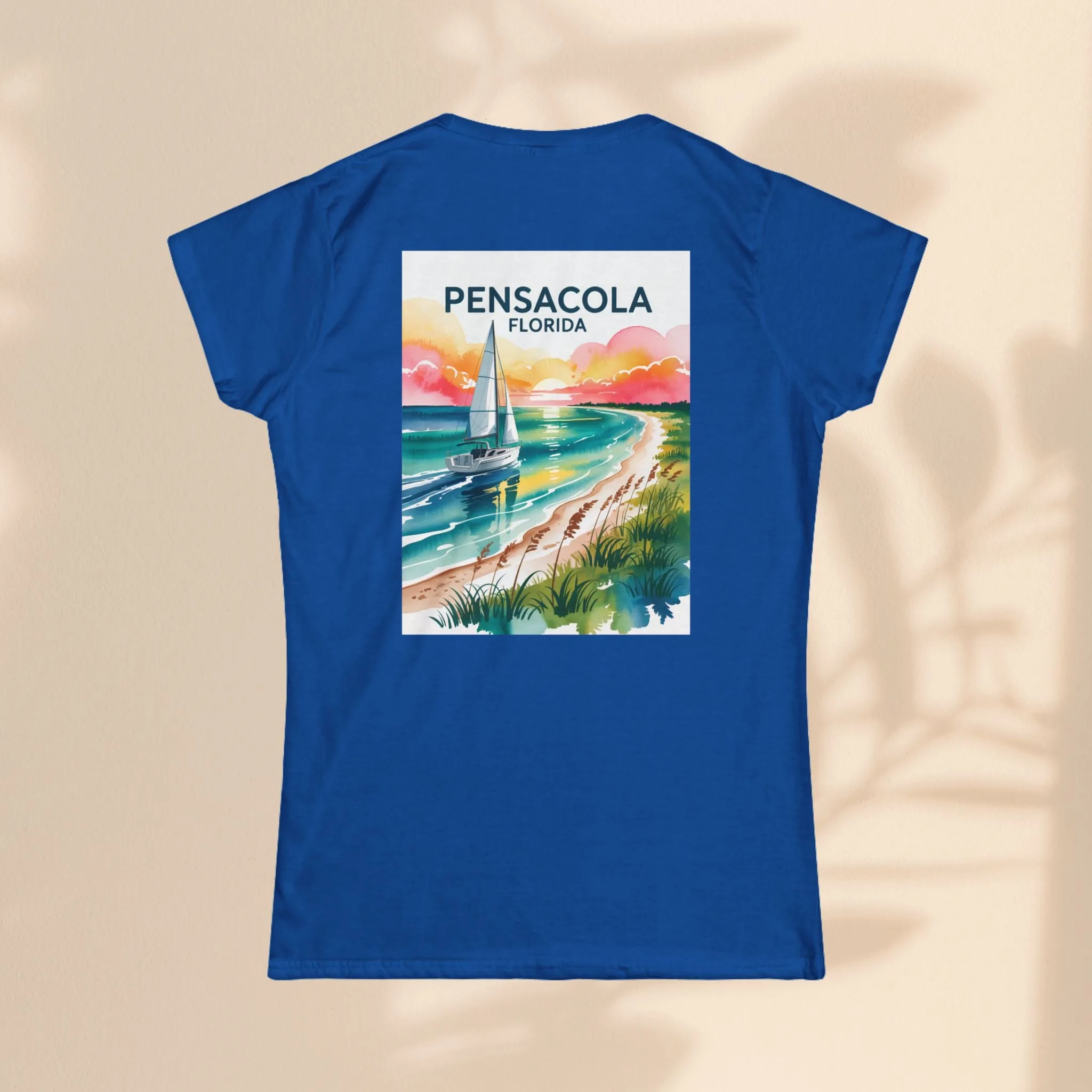 Pensacola Florida Women's Softstyle Tee - Relaxed Beach Vibe Graphic T-Shirt