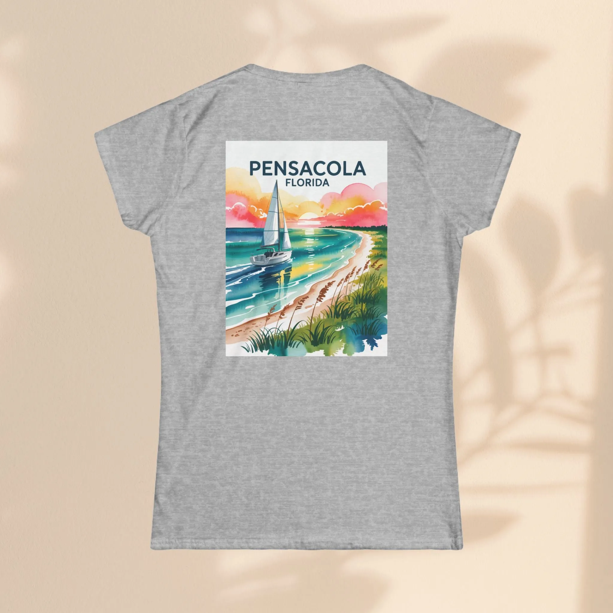 Pensacola Florida Women's Softstyle Tee - Relaxed Beach Vibe Graphic T-Shirt