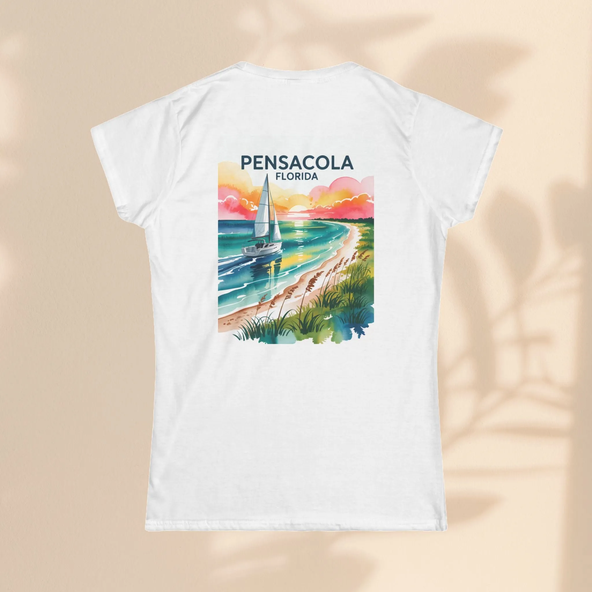 Pensacola Florida Women's Softstyle Tee - Relaxed Beach Vibe Graphic T-Shirt