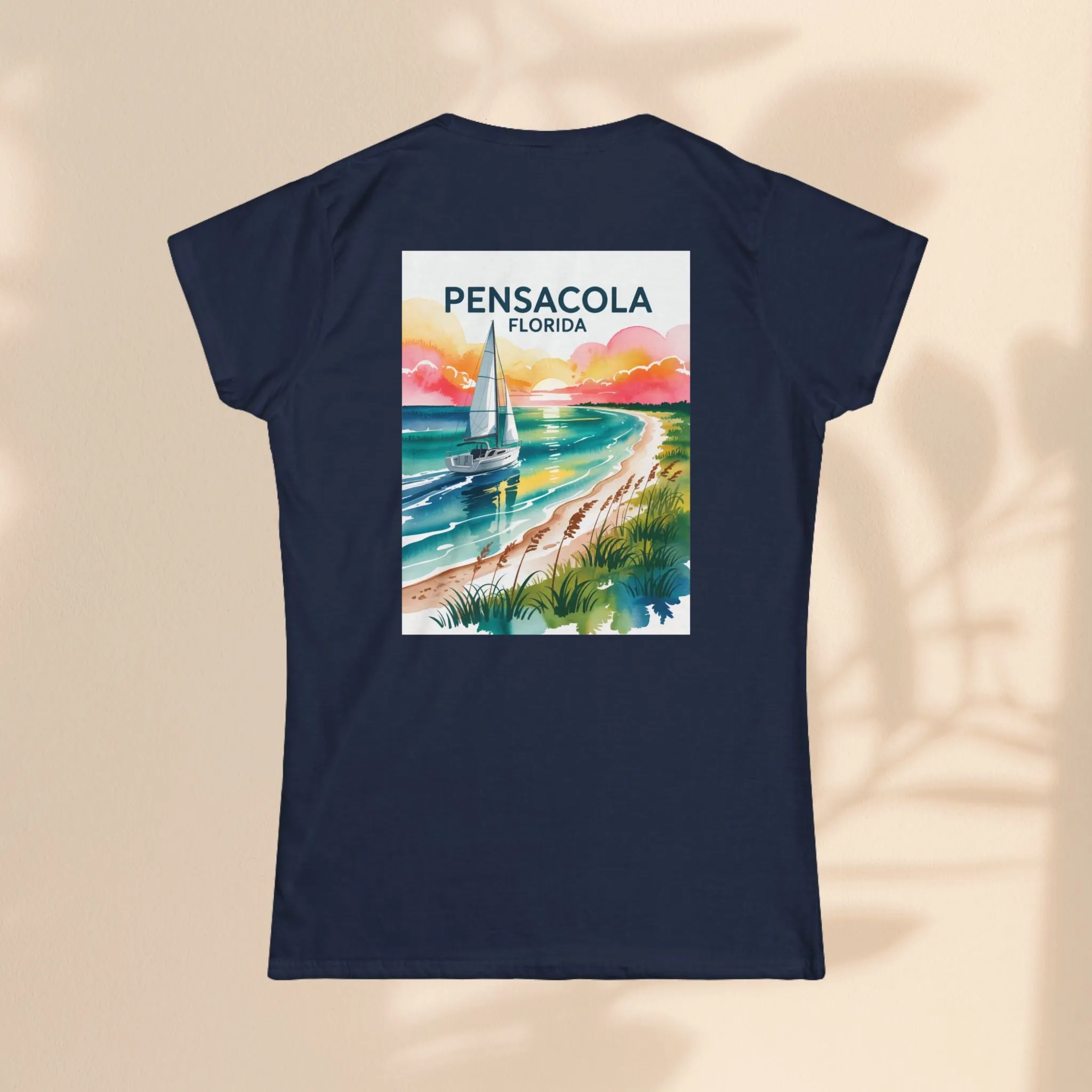 Pensacola Florida Women's Softstyle Tee - Relaxed Beach Vibe Graphic T-Shirt