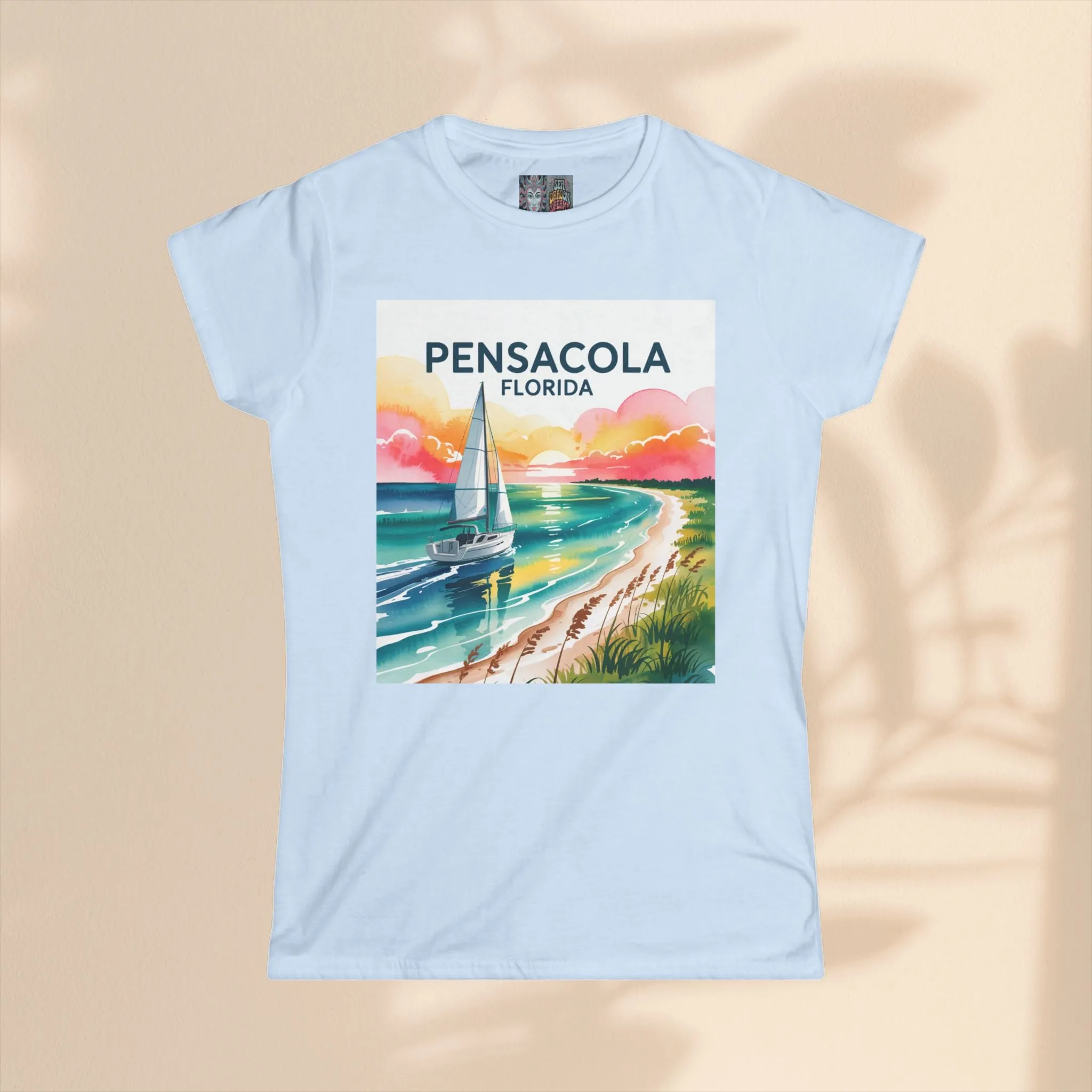 Pensacola Florida Women's Softstyle Tee - Relaxed Beach Vibe Graphic T-Shirt
