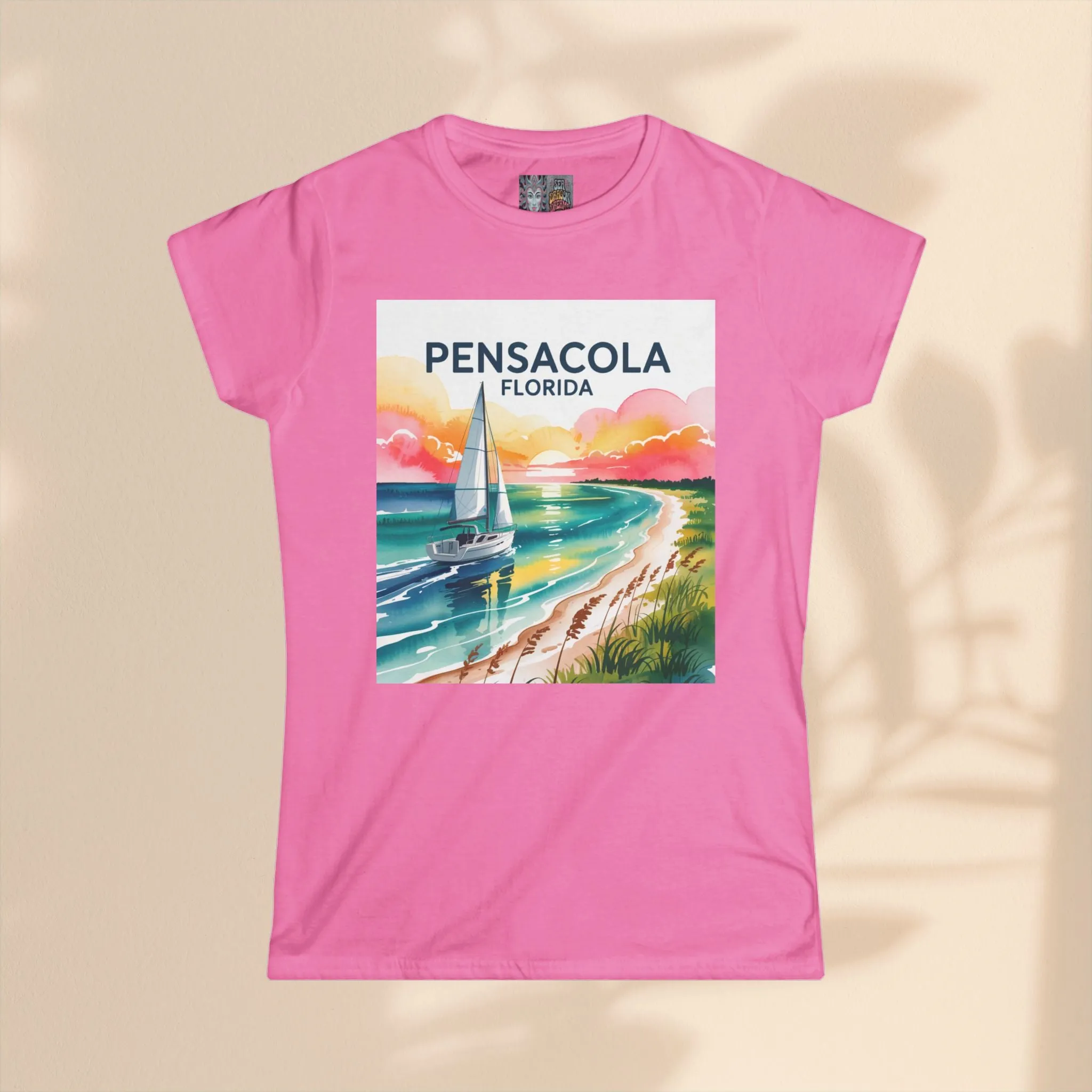 Pensacola Florida Women's Softstyle Tee - Relaxed Beach Vibe Graphic T-Shirt