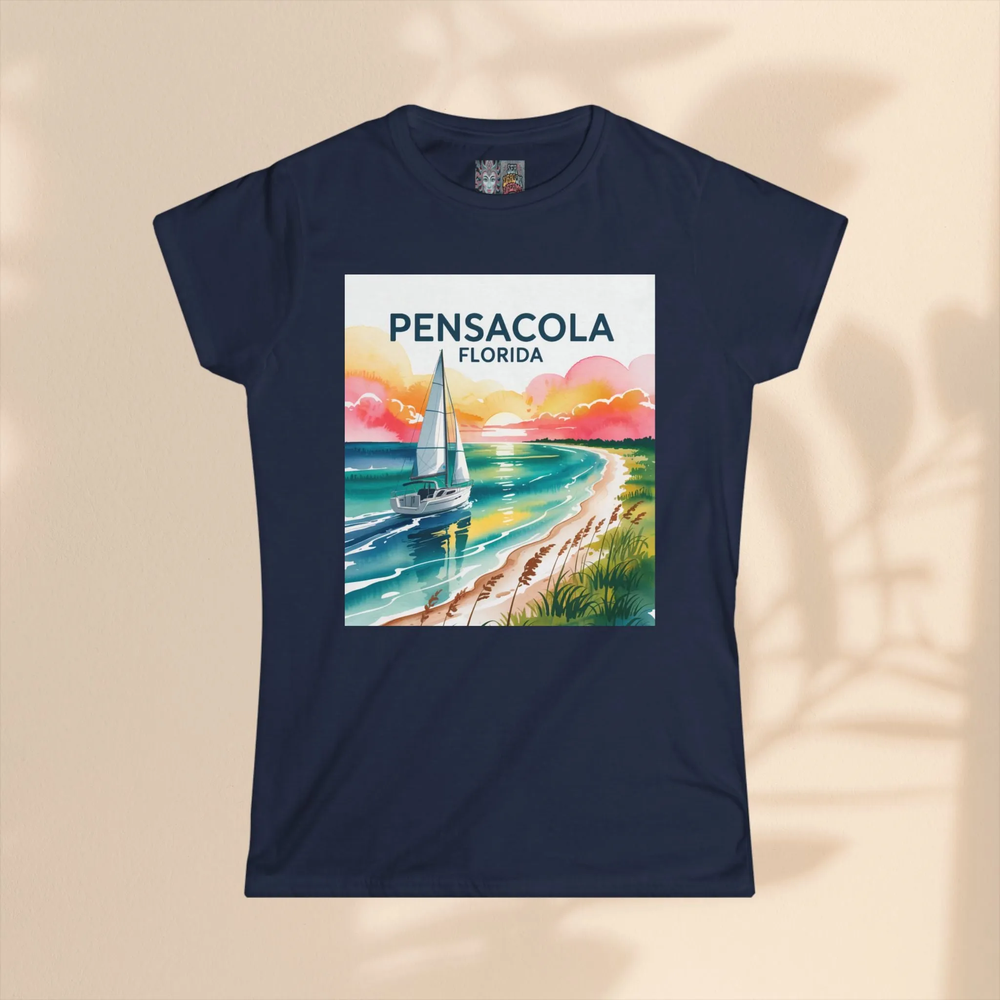 Pensacola Florida Women's Softstyle Tee - Relaxed Beach Vibe Graphic T-Shirt