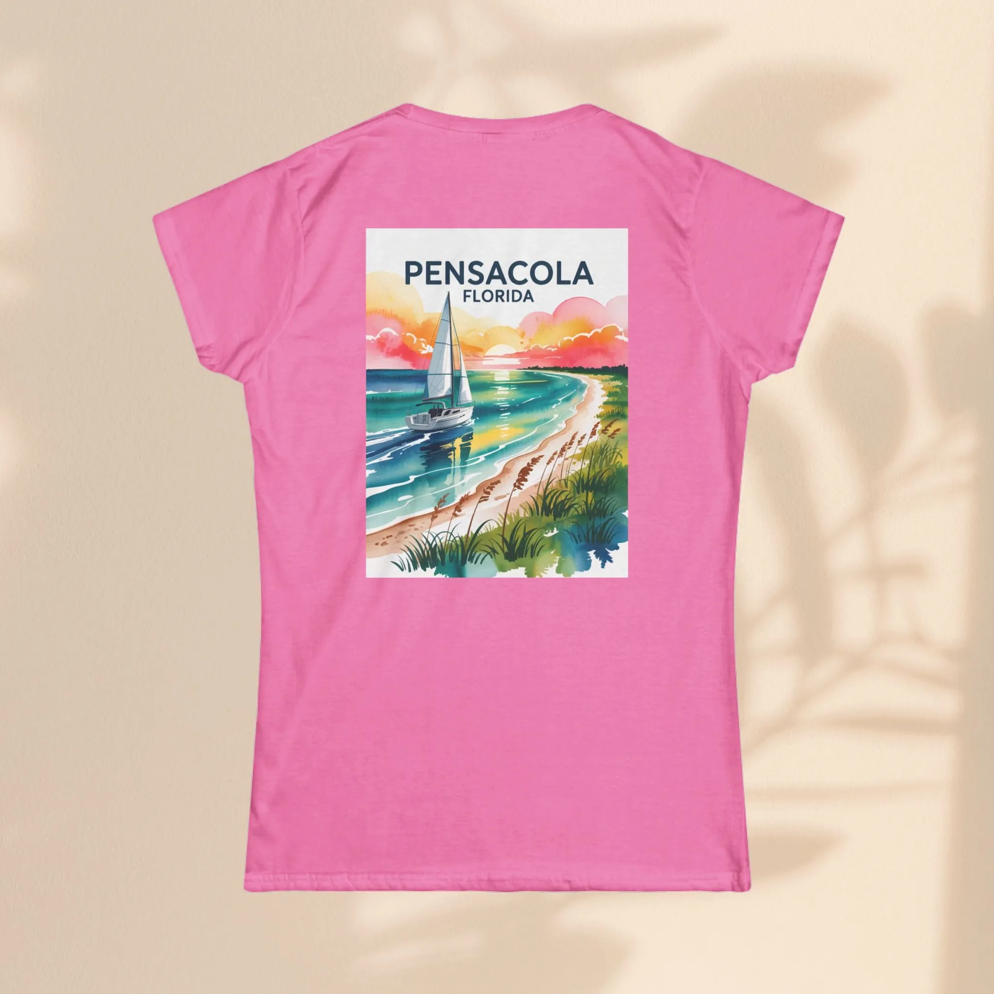 Pensacola Florida Women's Softstyle Tee - Relaxed Beach Vibe Graphic T-Shirt
