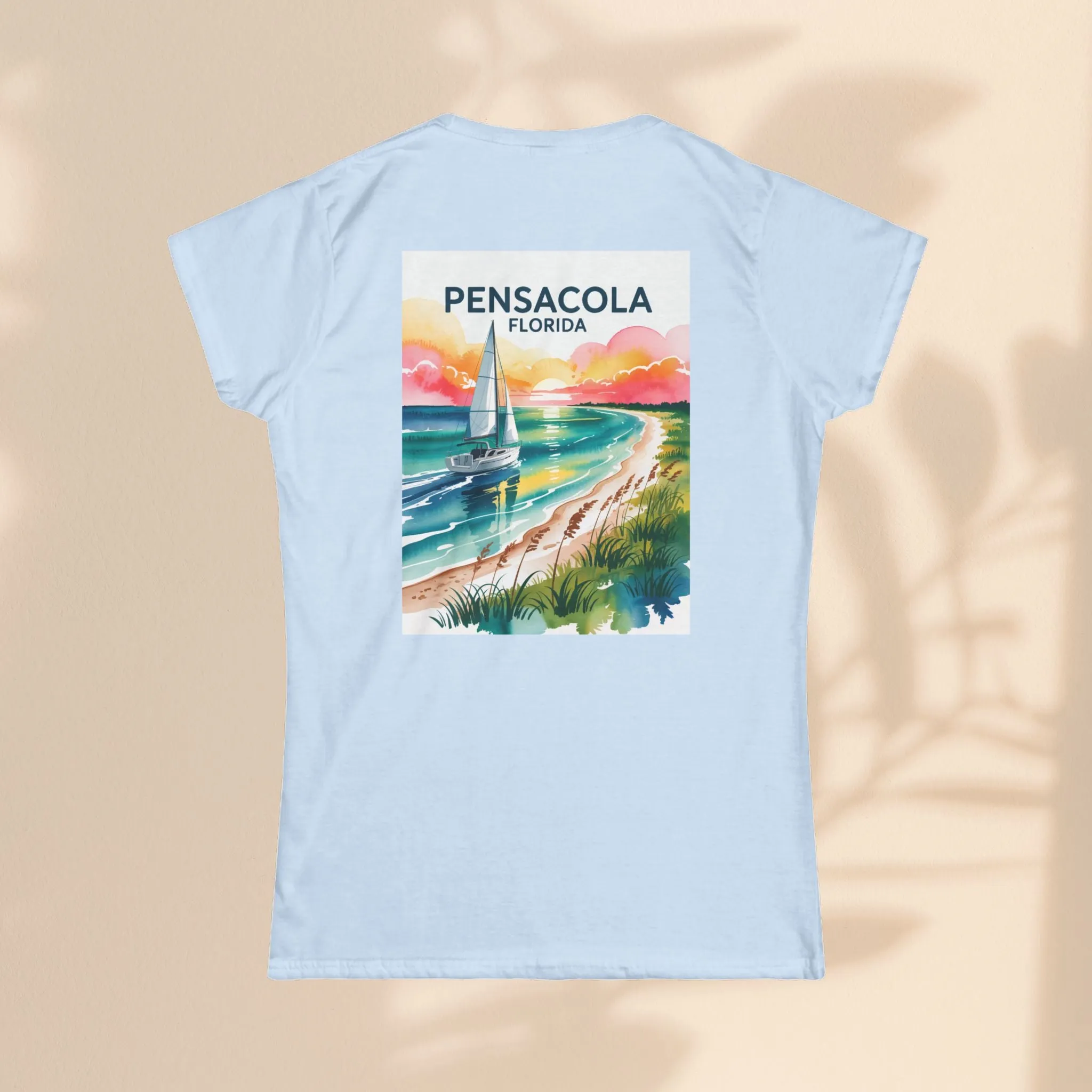 Pensacola Florida Women's Softstyle Tee - Relaxed Beach Vibe Graphic T-Shirt
