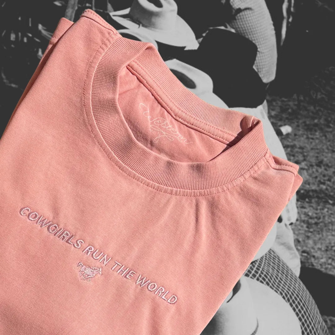 Pink Cowgirls Run the World Tee