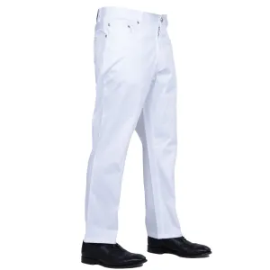 Prestige Men's White High-end Pants