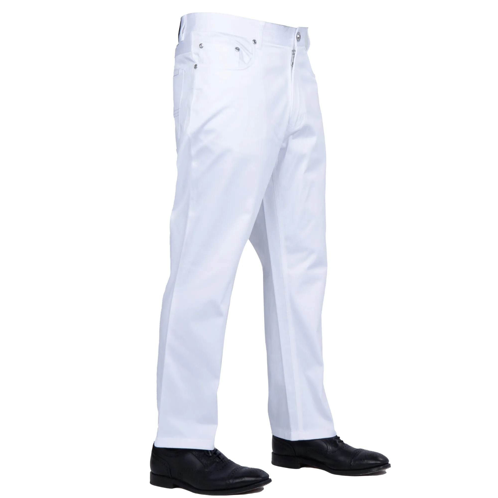 Prestige Men's White High-end Pants